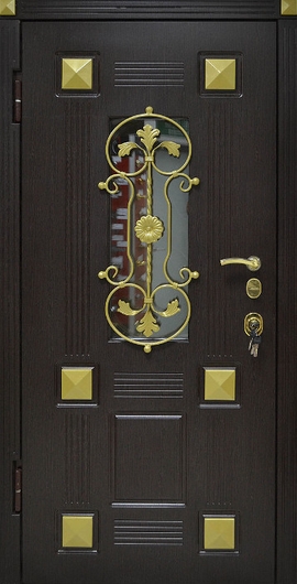 Дверь МДФ с ковкой ДК-34